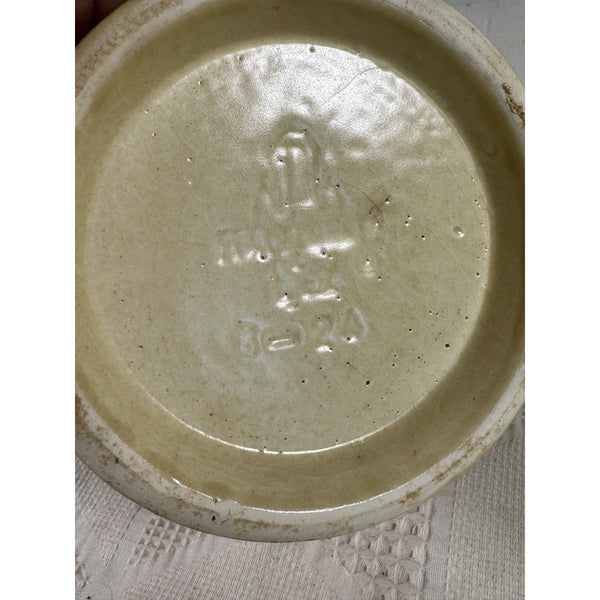 Vintage Pfaltzgraff Village Brown Stoneware Creamer 8 Oz With Floral Design 6-24