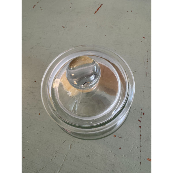 Vintage Bensons London Mix Glass Jar with Lid British Apothecary Style 1950s