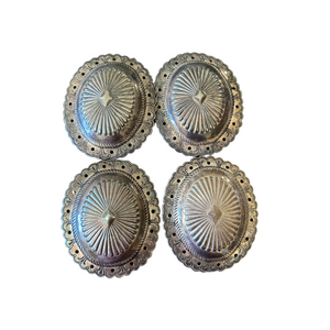 Handmade Silver plate concho belt adornment