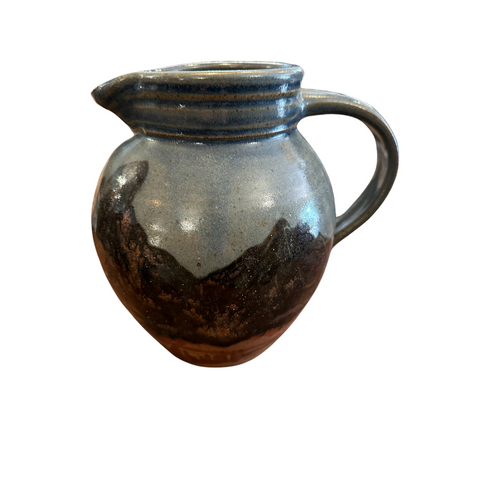 Handmade and Painted Pottery Pitcher
