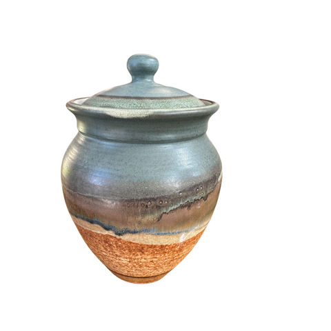 Vintage Handmade Clarksville Pottery Storage Jar