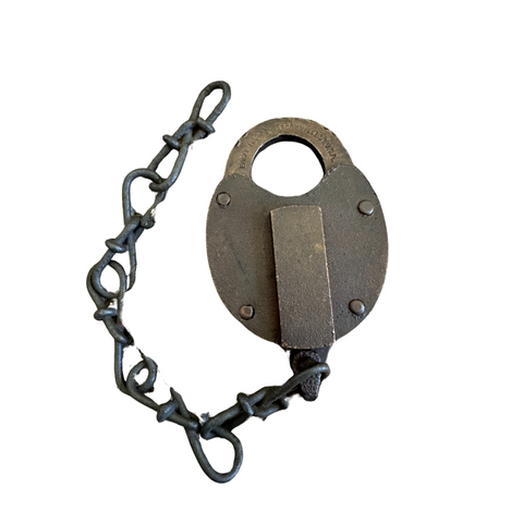 Antique Solid Brass Padlock By Eagle Lock Co