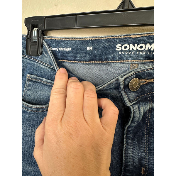 Sonoma Womens Curvy Straight Jeans