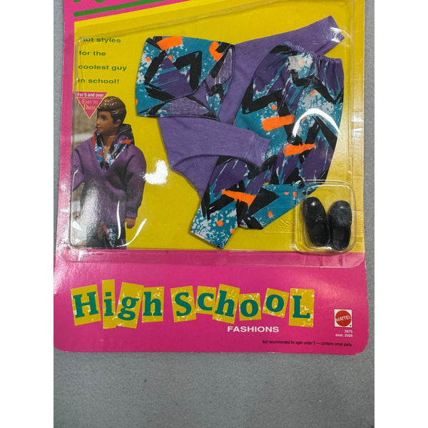 Mattel Kevin High School Fashion Doll Outfit Accessory Set Purple Abstract NWB