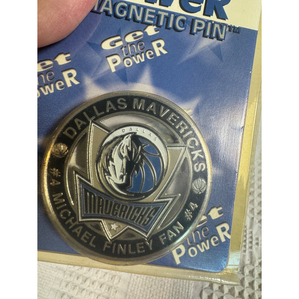 Dallas Mavericks Magnetic Fan Pin Michael Finley 4 by Halo Sports Inc 1990s NIB