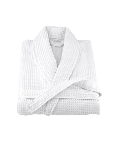 Waffle White  Bathrobe