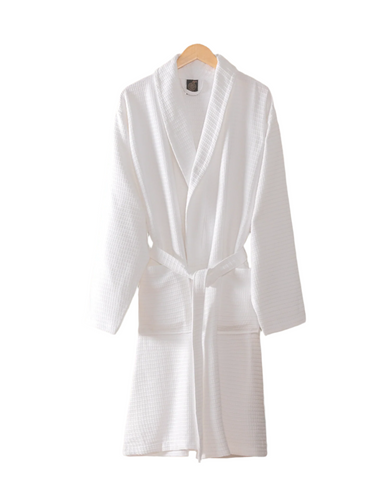 Waffle Bathrobe & Slippers Bundle