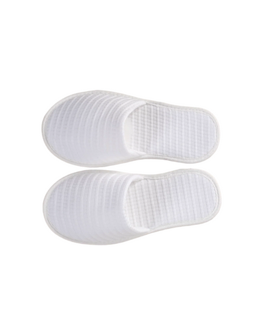 Waffle White Slippers