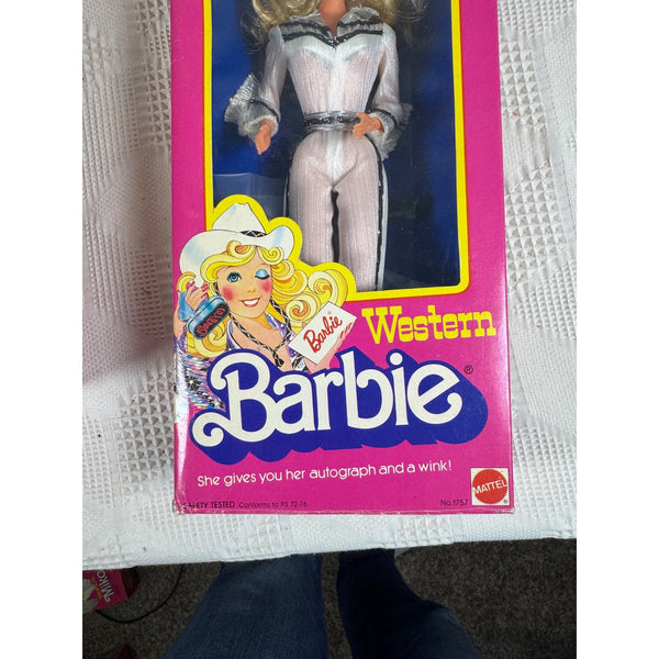 Western Barbie and Ken Dolls 1980 Mattel Vintage Collectible 1757 and 3600 NIB