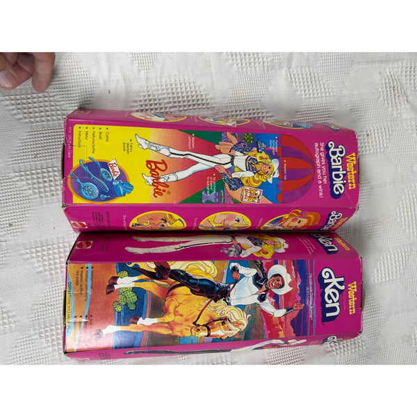 Western Barbie and Ken Dolls 1980 Mattel Vintage Collectible 1757 and 3600 NIB