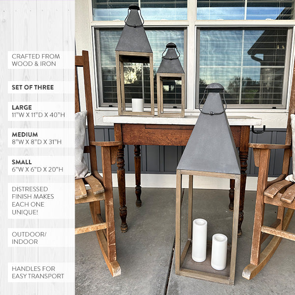 Myra Oversized Floor Lanterns specifications