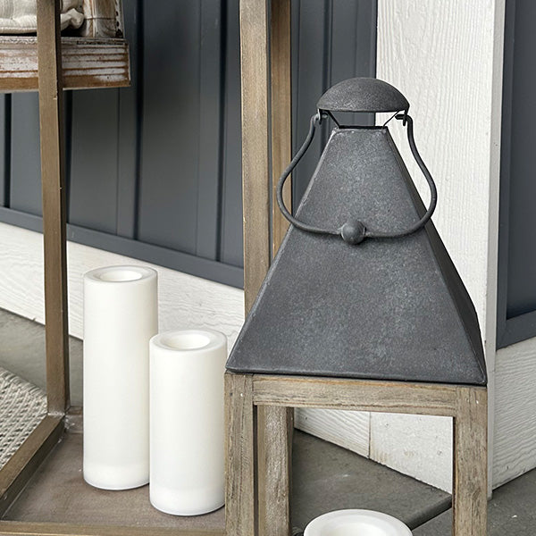 Myra Oversized Floor Lanterns metal top