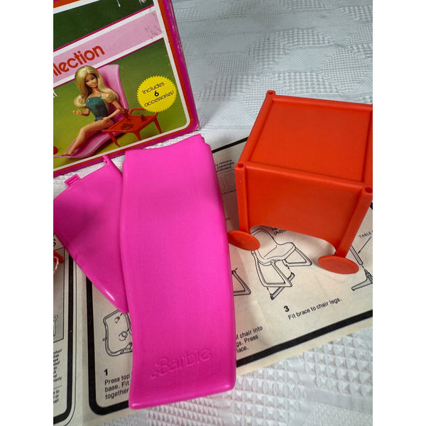 Barbie Dream Furniture Collection Patio Recliner & Serving Cart Set Mattel 1982