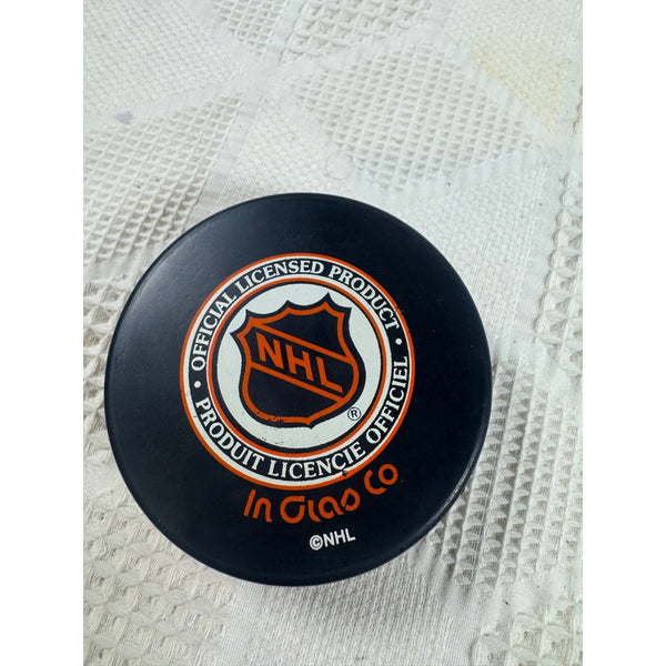 New Jersey Devils Official Licensed NHL Hockey Puck by InGlasCo Made In Slovakia