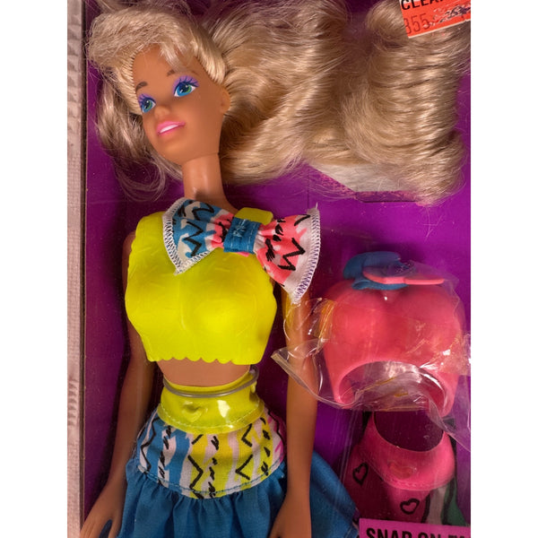 Barbie Snap N Play Doll Vintage 1991 Mattel Fashion Mix and Match 3550 NIB