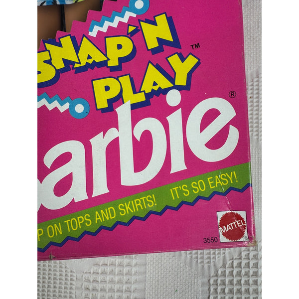 Barbie Snap N Play Doll Vintage 1991 Mattel Fashion Mix and Match 3550 NIB