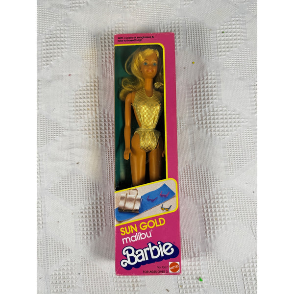 Sun Gold Malibu Barbie Doll Mattel Vintage 1983 Includes Accessories 1067 NIB