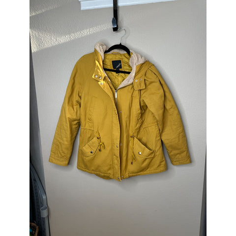 Collection B Womens Yellow Coat