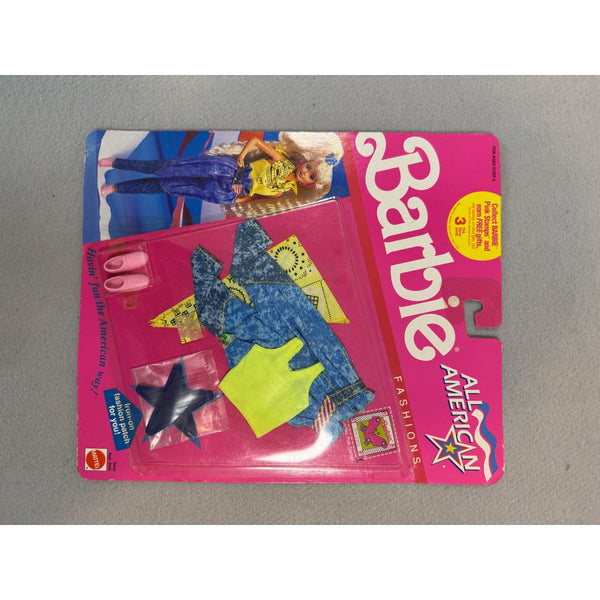 Barbie All American Fashion Collect Pink Stamp Club Doll Outfit Accessory Set