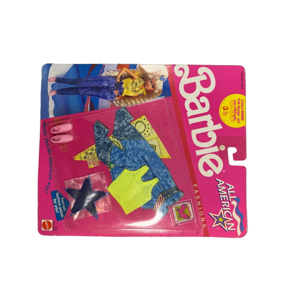 Barbie All American Fashion Collect Pink Stamp Club Doll Outfit Accessory Set 