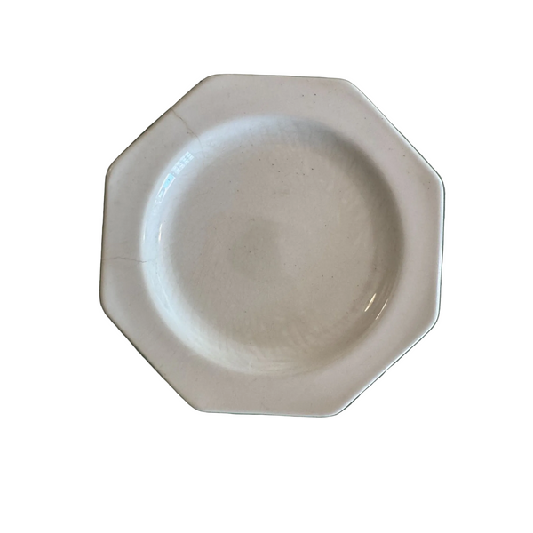 Vintage Ironstone J and G Meakin Liberty Octagonal Plate 1970s White England
