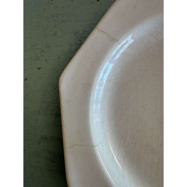 Vintage Ironstone J and G Meakin Liberty Octagonal Plate 1970s White England