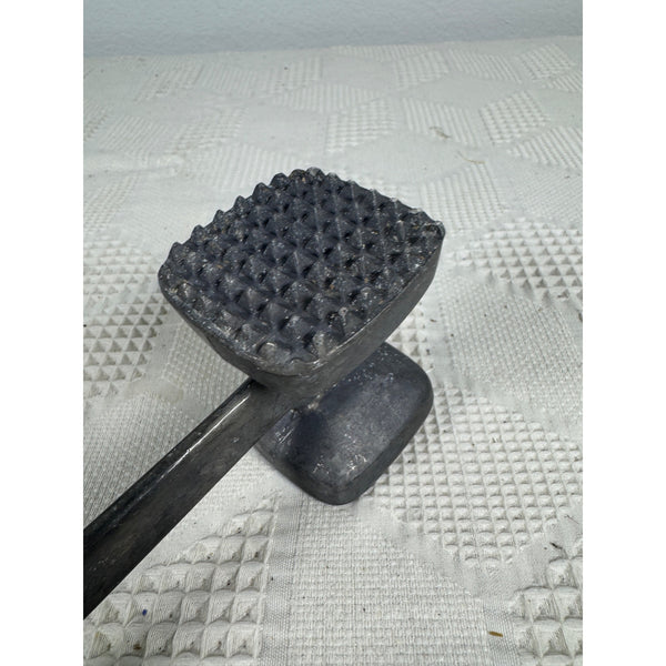 Vintage Aluminum Meat Tenderizer With Two Sided Hammer For Meat Preparation