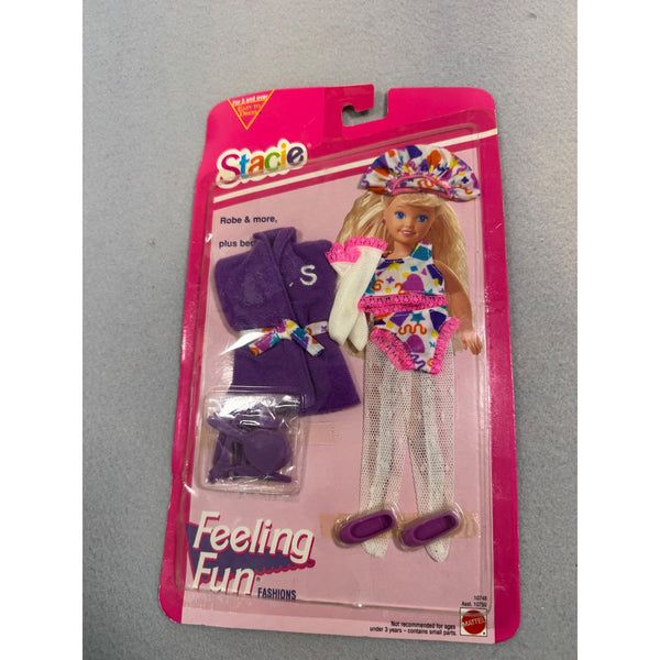 Stacie Feeling Fun Fashions Barbie Doll Outfit Bedtime Robe Set Mattel 1993 NWB