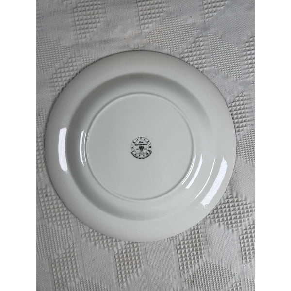 Royal Stafford Blue & White Fine Earthenware Plate w Coach Scene Made In England