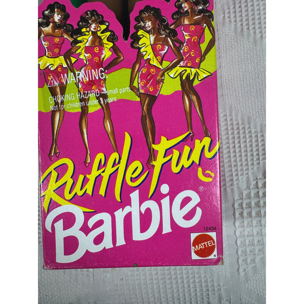 Ruffle Fun Barbie Doll Vintage 1994 By Mattel Pink and Yellow 12434 NIB