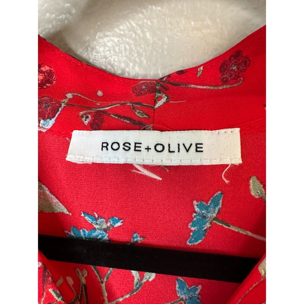 Rose & Olive Womens Red Blouse