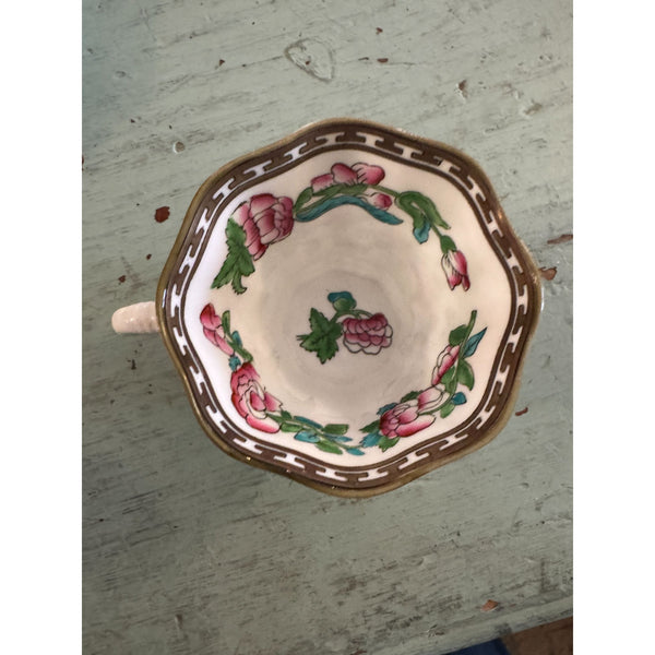Coalport Indian Tree Teacup and 2 Saucers Bone China England Antique 1920s
