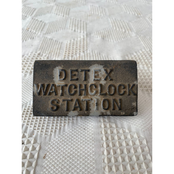 Detex Vintage Watchclock Station Metal Wall Mount Industrial Security Device