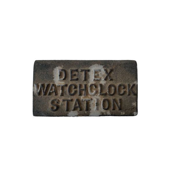Detex Vintage Watchclock Station Metal Wall Mount Industrial Security Device