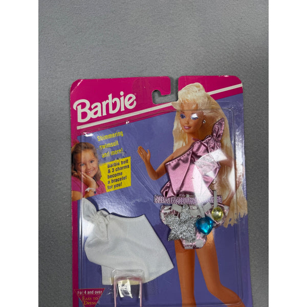 Barbie Sun Jewel Fashions Doll Outfit Mattel Vintage 1993 Shimmering Swimsuit
