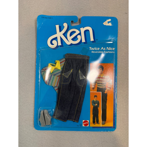 Ken Mattel Twice as Nice Reversible Fashions 2309 Outfit 1980s Ken Doll NWB