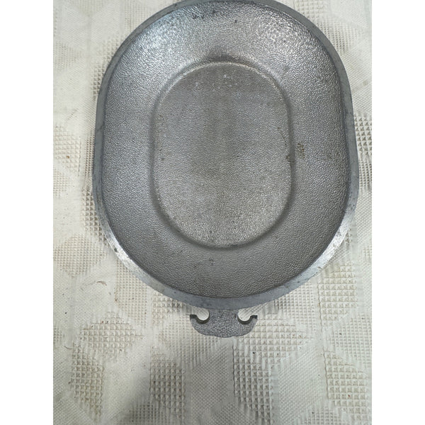Guardian Service Aluminum Oval Serving Tray With Textured Design Handle Vintage