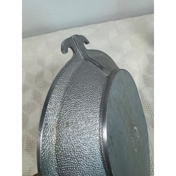 Guardian Service Aluminum Oval Serving Tray With Textured Design Handle Vintage
