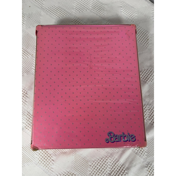 Barbie 1985 Fashion Doll Case Pink with Handle and Interior Storage Vintage