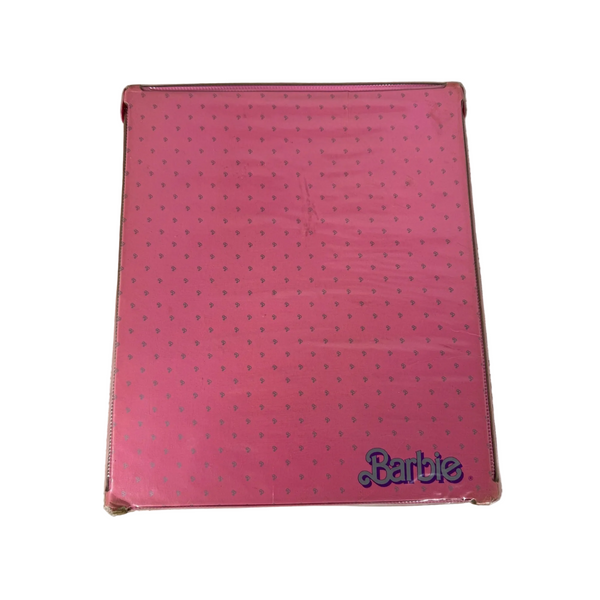 Barbie 1985 Fashion Doll Case Pink with Handle and Interior Storage Vintage