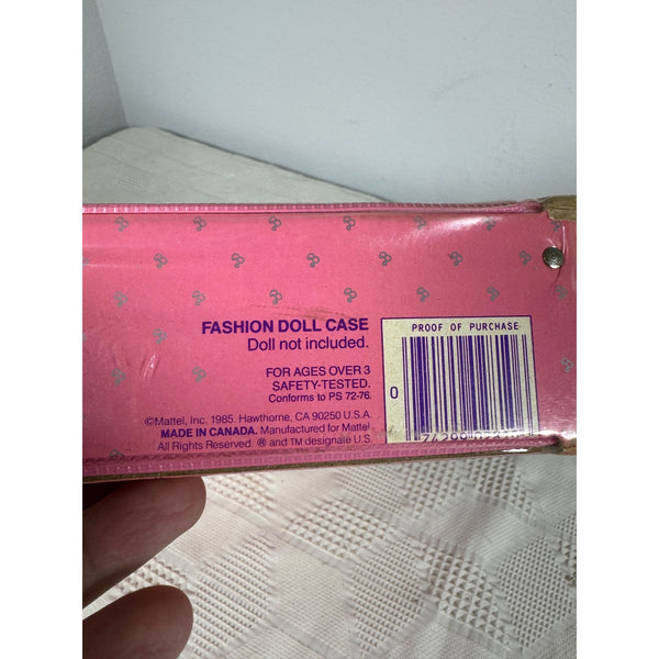 Barbie 1985 Fashion Doll Case Pink with Handle and Interior Storage Vintage
