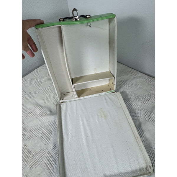 The World Of Barbie Doll Case 1968 Mattel 1002 Vintage Storage Box Blue Green