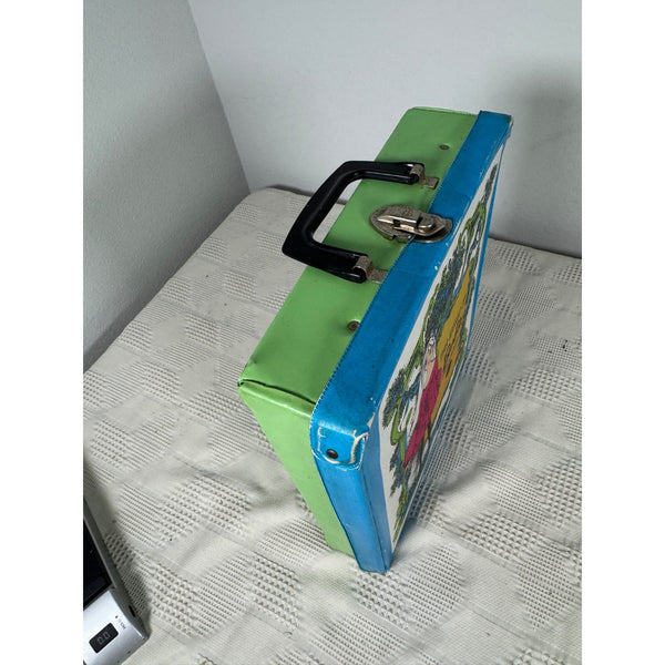 The World Of Barbie Doll Case 1968 Mattel 1002 Vintage Storage Box Blue Green