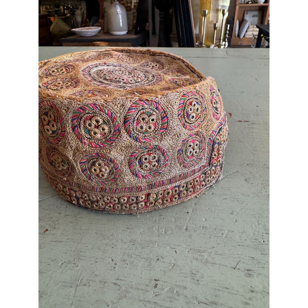 Vintage Turkish Bridal Hat Handmade Embroidered Intricate Design