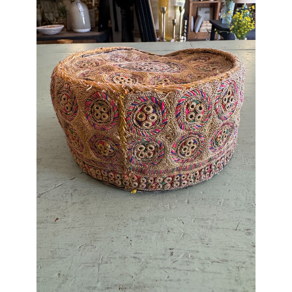 Vintage Turkish Bridal Hat Handmade Embroidered Intricate Design