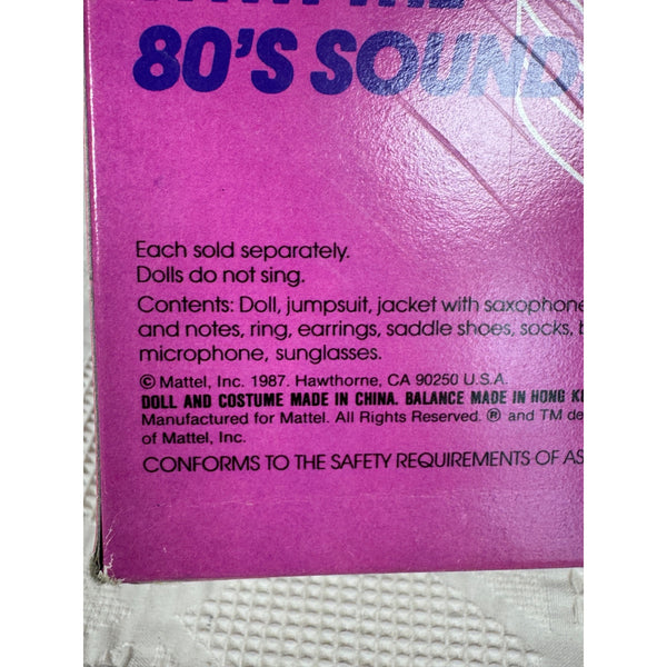 Barbie Sensations Bopsy Doll Vintage 80s Sound 1987 Mattel 4967 NIB