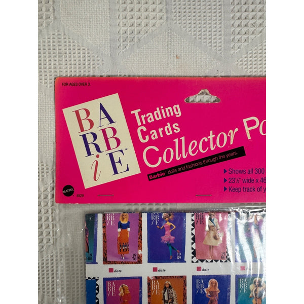 Barbie Collector Trading Cards Poster First Edition 1990 Mattel 5529New Sealed