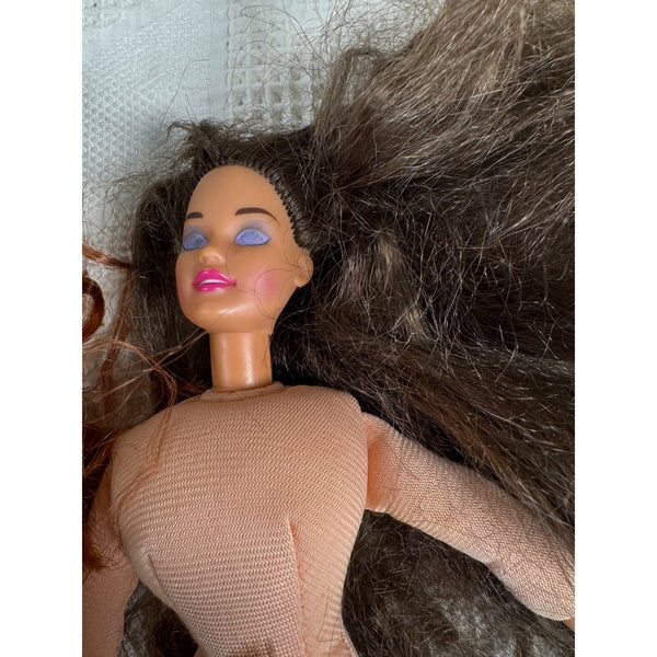 Vintage Lot Of 4 Mattel Bed Time Barbie Dolls With Soft Fabric Bodies 1990s