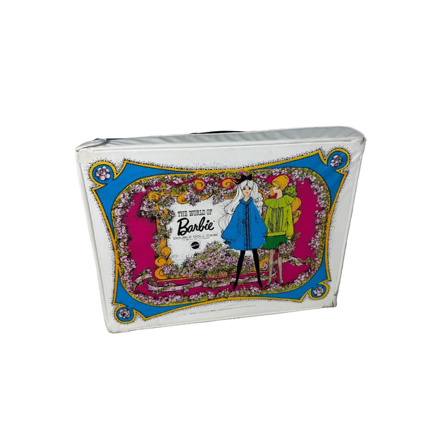 The World Of Barbie 1968 Vintage Double Doll Case By Mattel With Floral Design