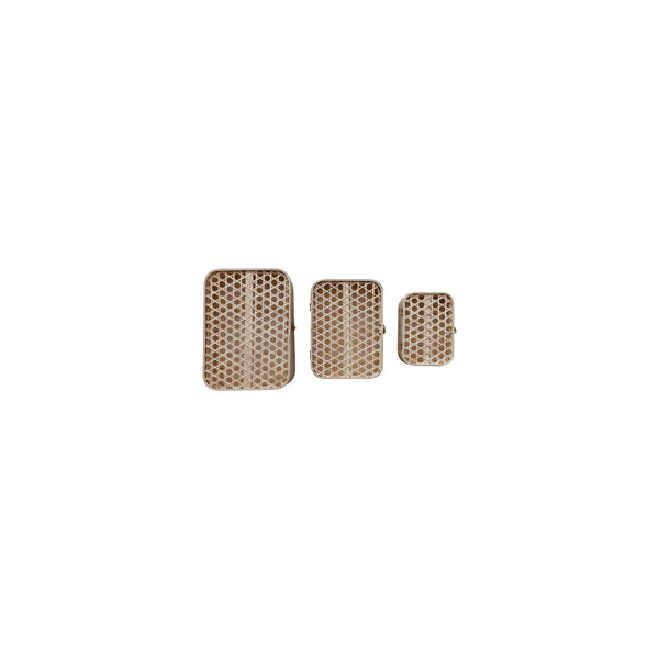 Hand-Woven Bamboo Boxes with Closures